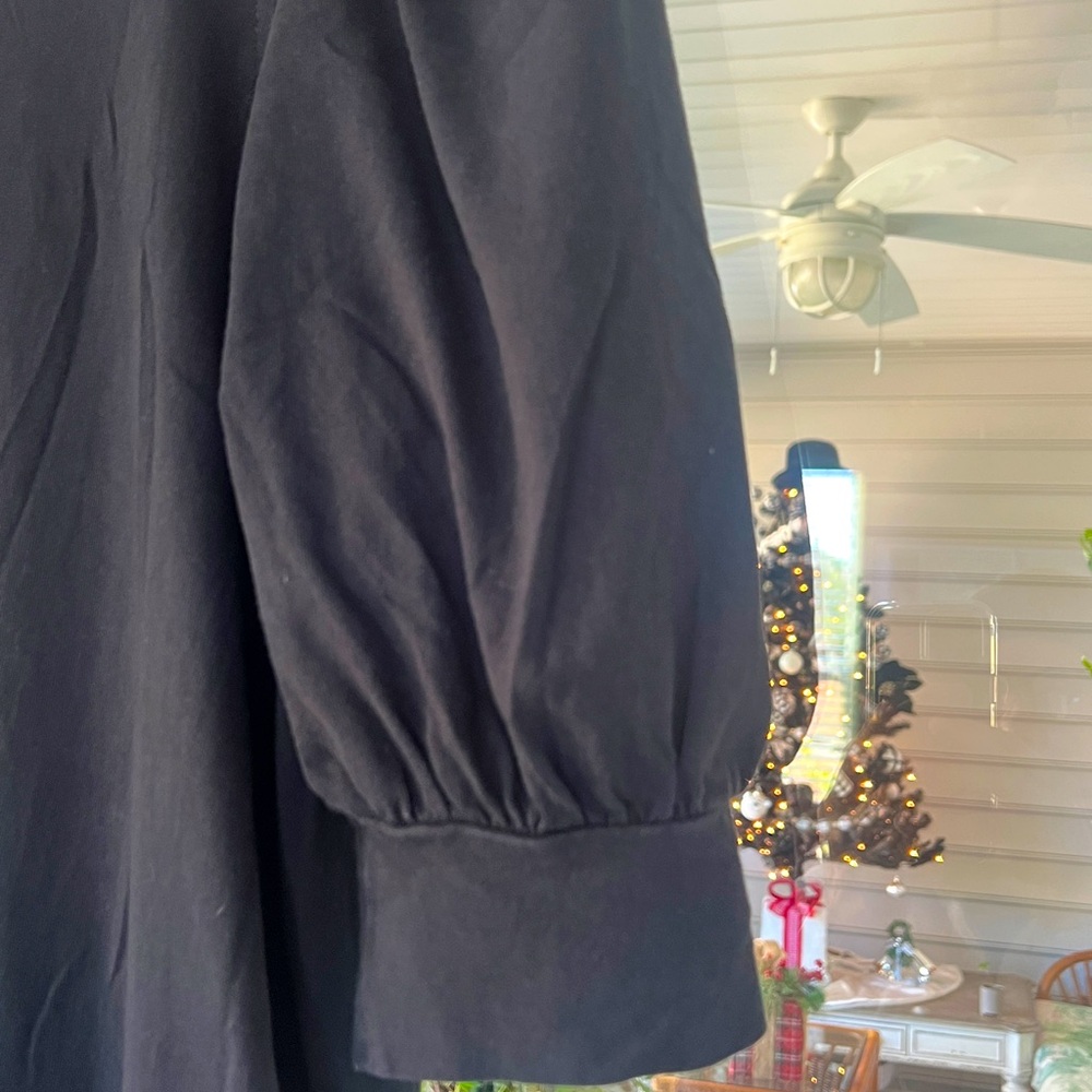FP Brand New without tags, Black Romper w/side pockets, puff sleeves/cotton